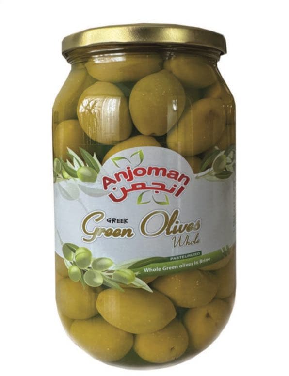 Anjoman Whole Green Olives 960g